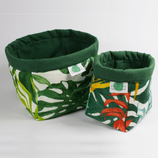 Cesta de organza artesana de algodón