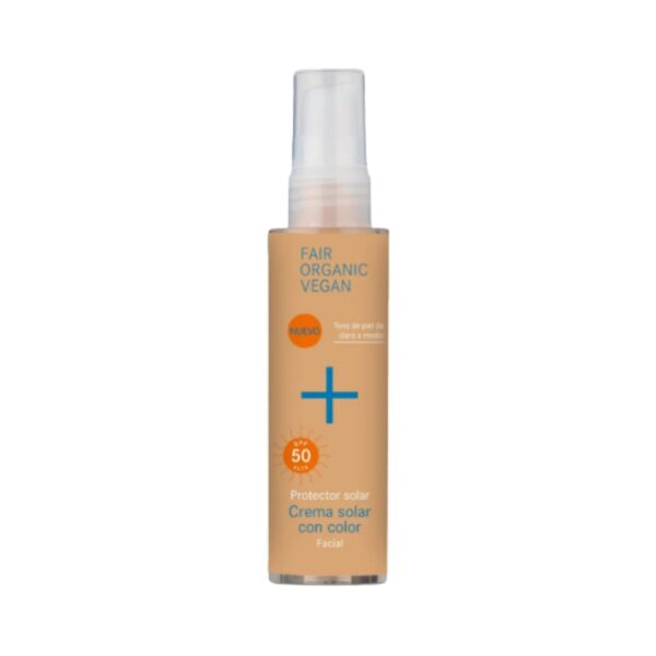 CREMA FACIAL CON COLOR FPS 50 PROTECCIÓN SOLAR MINERAL NATURAL