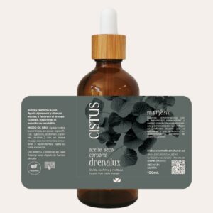 DRENALUX · ACEITE SECO CORPORAL · ANTIESTRÍAS, ANTICELULÍTICO, REAFIRMANTE Y ANTIOXIDANTE
